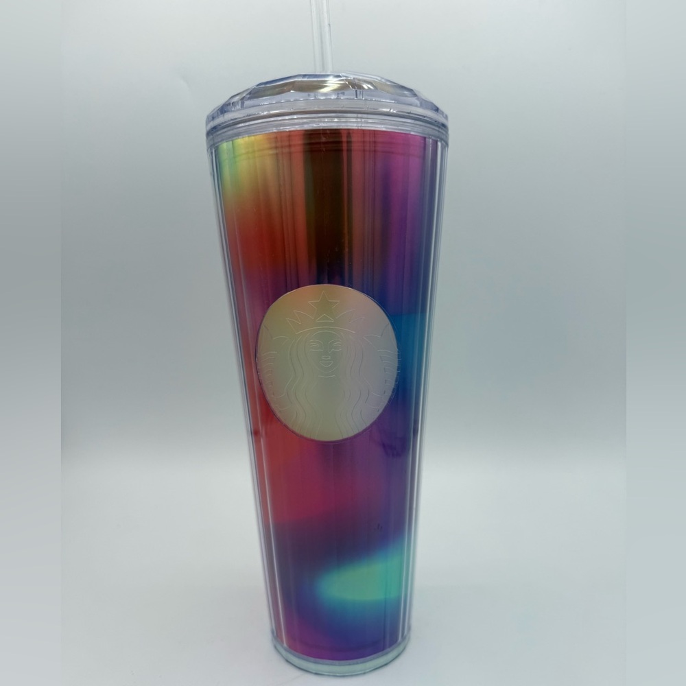 Starbucks Technicolor Swirl Venti 24 oz‎ Cold Cup Collectible Rare HTF